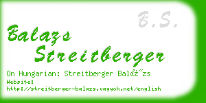 balazs streitberger business card